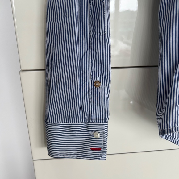 Zara Basic Strip Blue Shirt - Picture 5 of 5